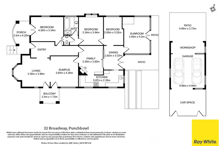 Floorplan of Homely house listing, 32 Broadway, Punchbowl NSW 2196