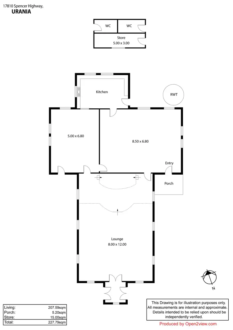 Floorplan of Homely house listing, 17810 Spencer Highway, Urania SA 5573