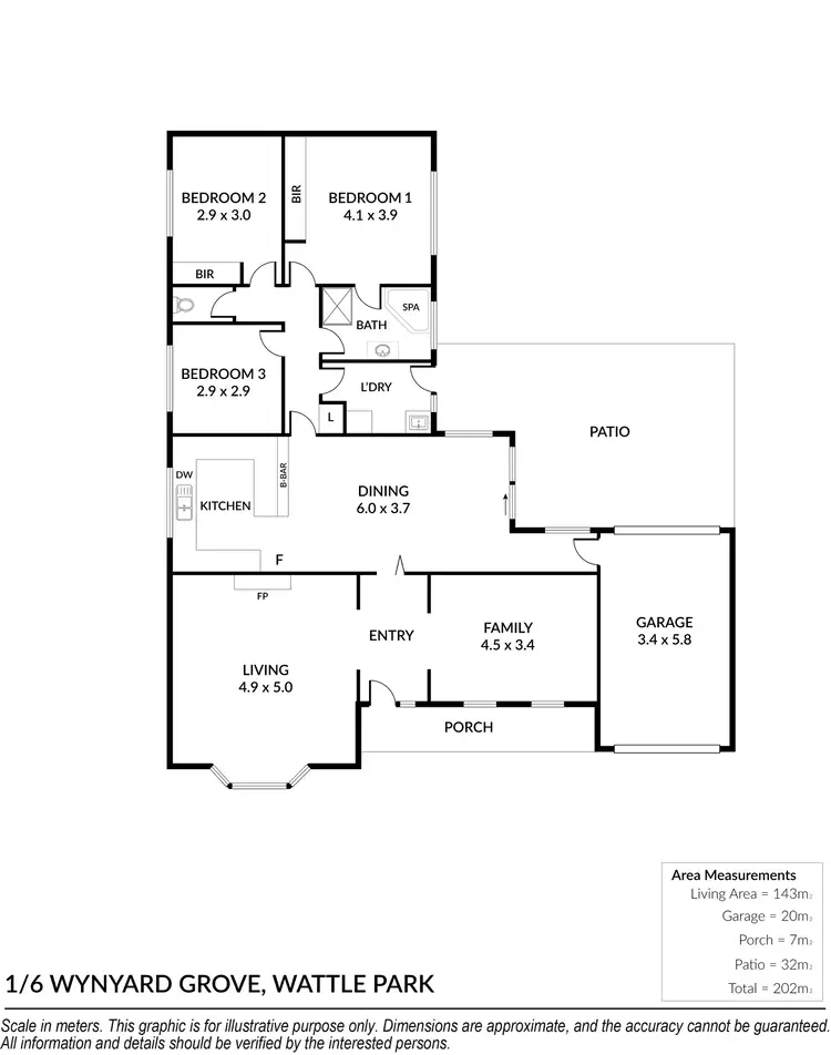 Floorplan of Homely house listing, 1/6 Wynyard Grove, Wattle Park SA 5066