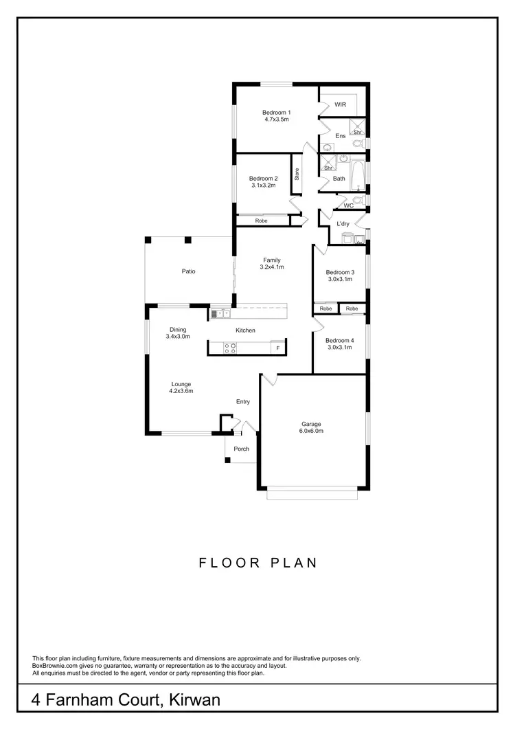 Floorplan of Homely house listing, 4 Farnham Court, Kirwan QLD 4817