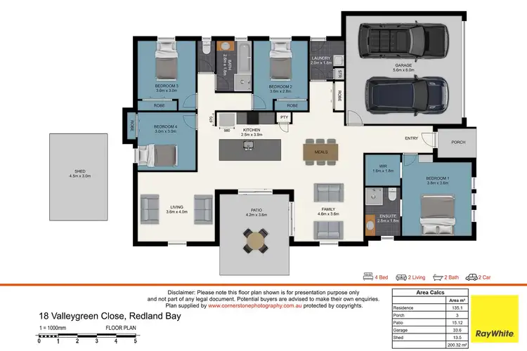 Floorplan of Homely house listing, 18 Valleygreen Close, Redland Bay QLD 4165