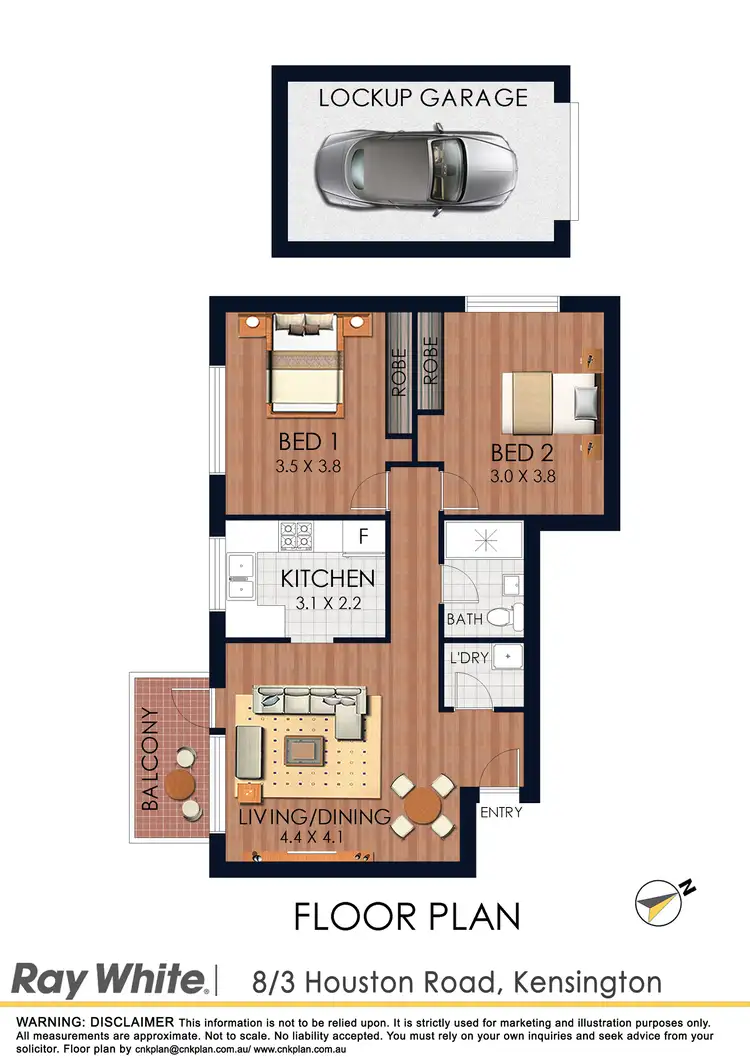Floorplan of Homely apartment listing, 8/3-5 Houston Road, Kensington NSW 2033