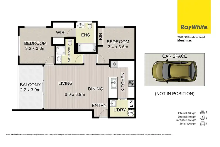 Floorplan of Homely apartment listing, 2101/31 Bourton Road, Merrimac QLD 4226