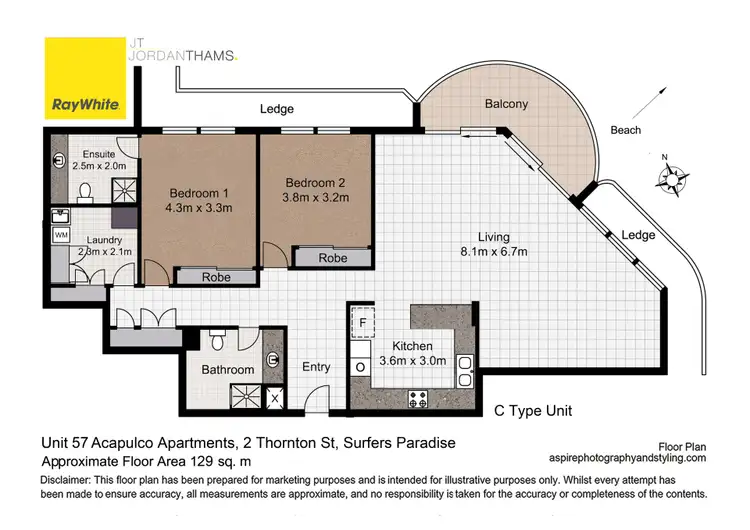 Floorplan of Homely apartment listing, 57/4 Thornton Street, Surfers Paradise QLD 4217