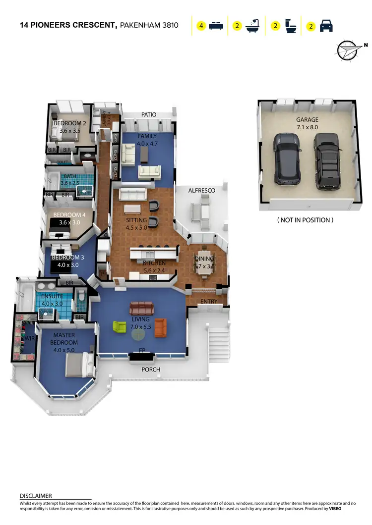 Floorplan of Homely house listing, 14 Pioneers Crescent, Pakenham VIC 3810