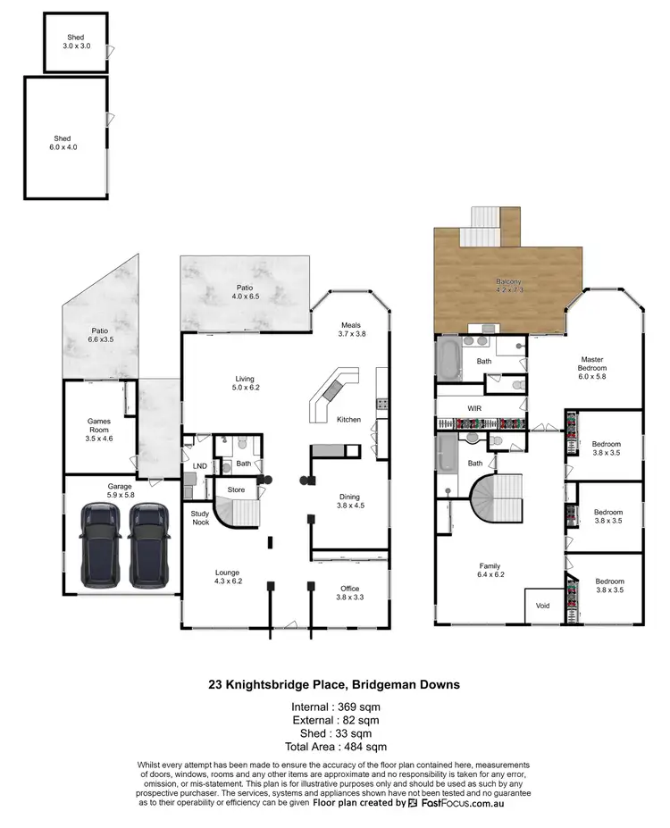 Floorplan of Homely house listing, 23 Knightsbridge Place, Bridgeman Downs QLD 4035