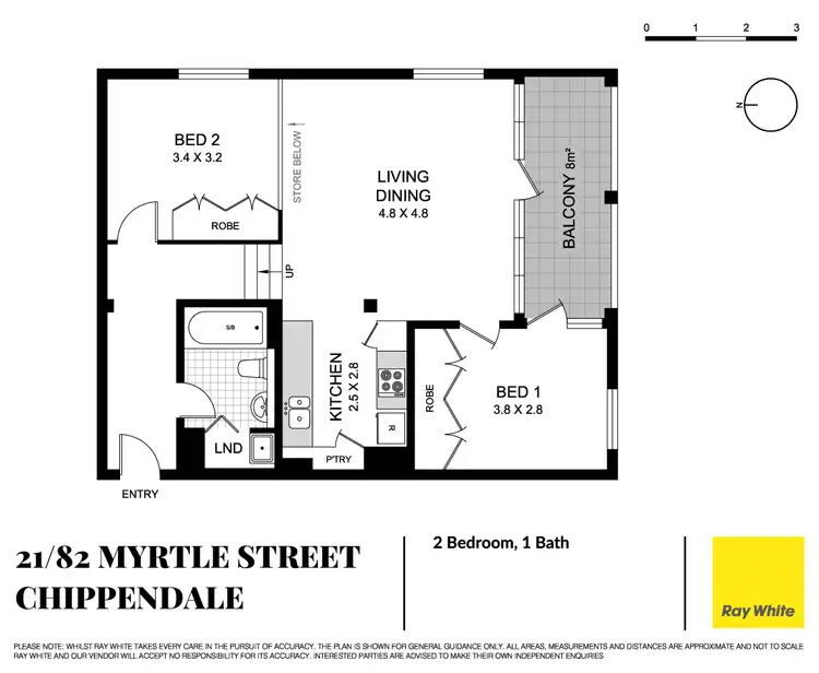 Floorplan of Homely apartment listing, 21/82 Myrtle Street, Chippendale NSW 2008