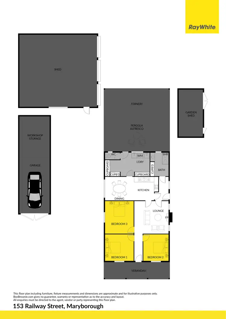 Floorplan of Homely house listing, 153 Railway Street, Maryborough VIC 3465