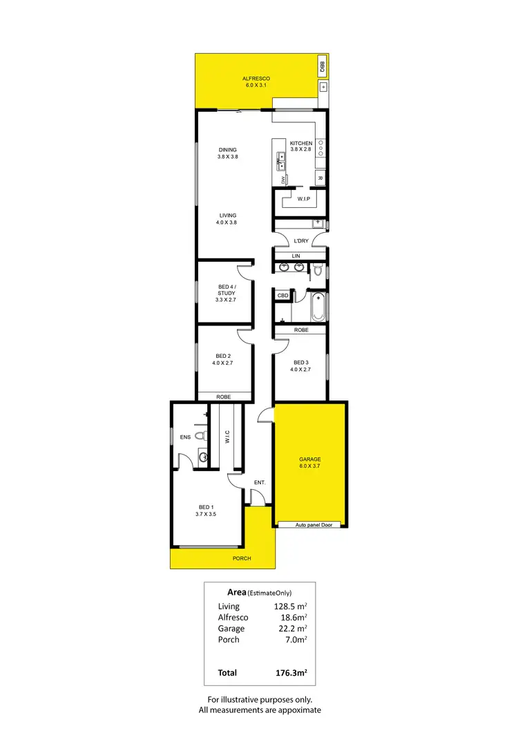 Floorplan of Homely house listing, 9A Hoylake Street, Novar Gardens SA 5040