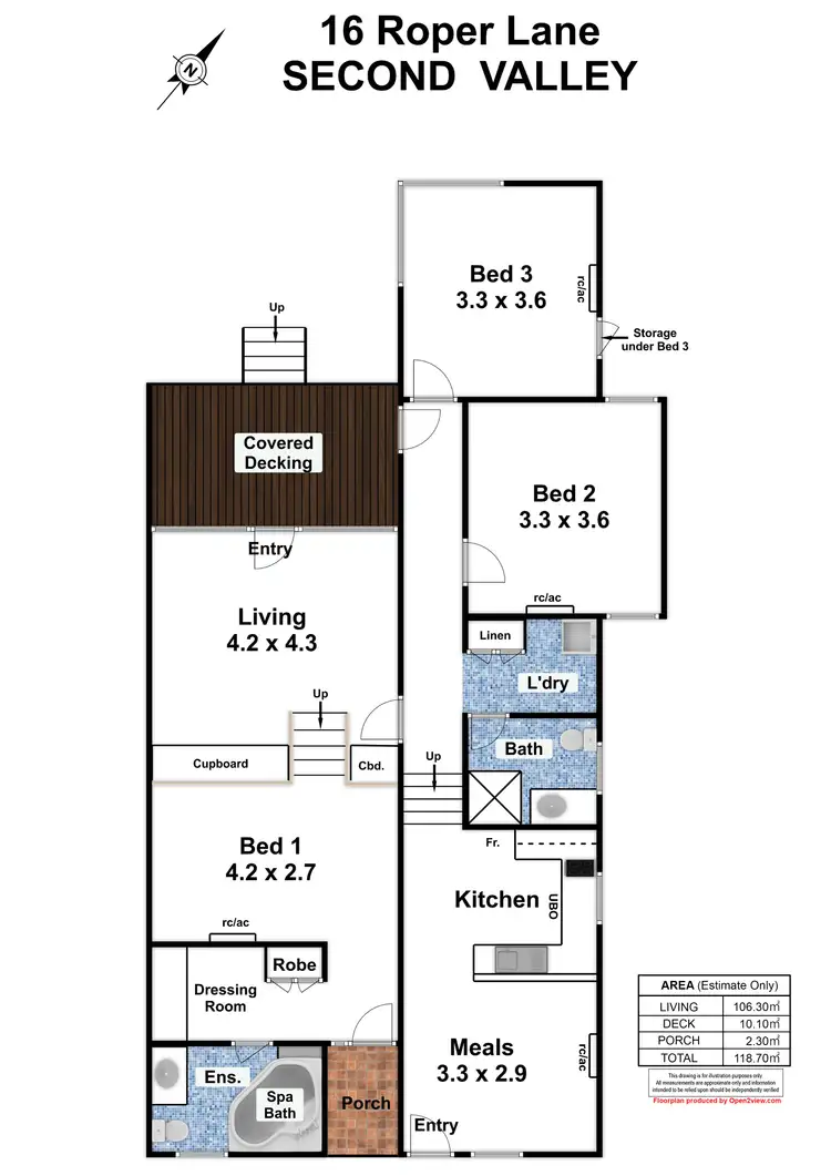 Floorplan of Homely house listing, 16 Roper Lane, Second Valley SA 5204