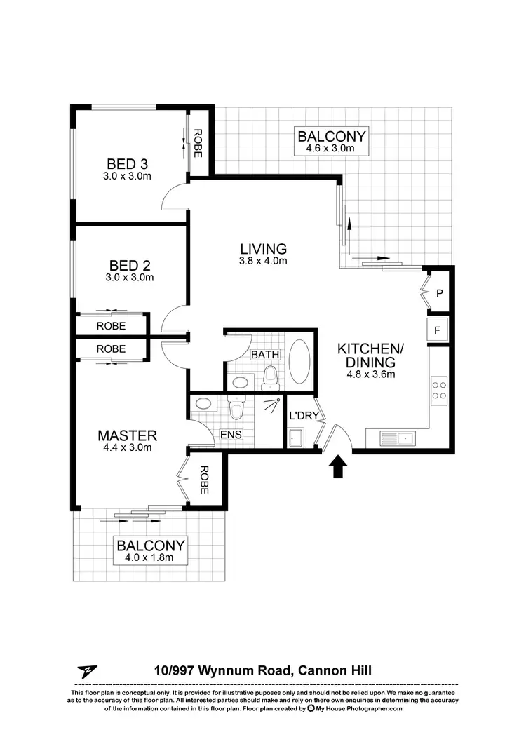 Floorplan of Homely apartment listing, 10/997 Wynnum Road, Cannon Hill QLD 4170