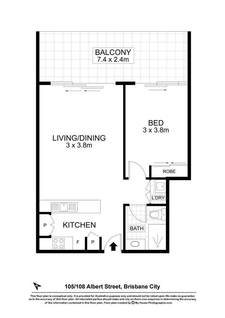 Floorplan of Homely apartment listing, 105/108 Albert Street, Brisbane City QLD 4000