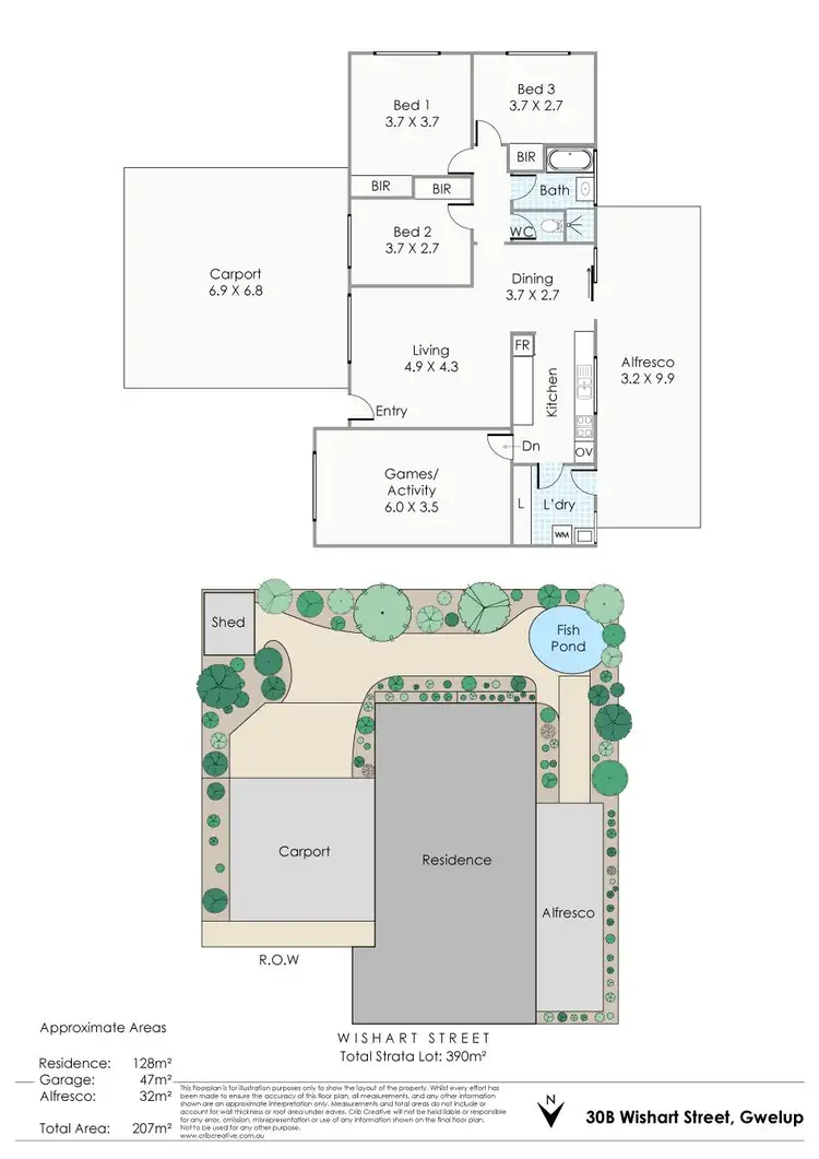 Floorplan of Homely house listing, 30B Wishart Street, Gwelup WA 6018