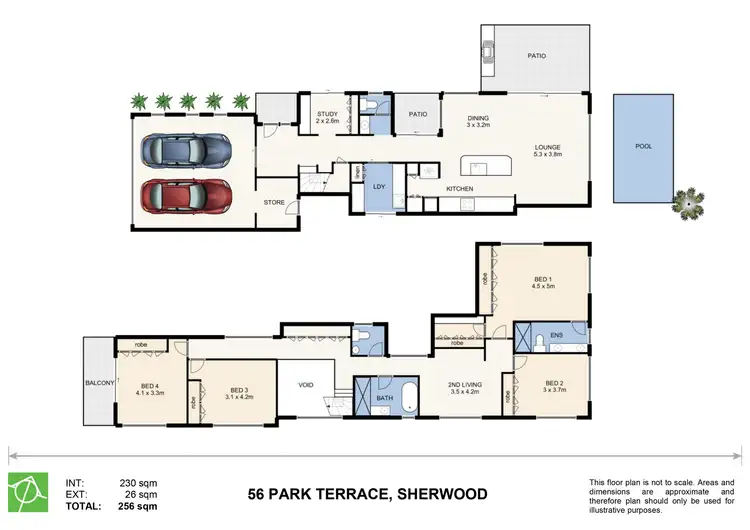 Floorplan of Homely house listing, 56 Park Terrace, Sherwood QLD 4075