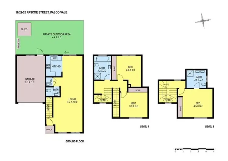 Floorplan of Homely townhouse listing, 16/22-26 Pascoe Street, Pascoe Vale VIC 3044