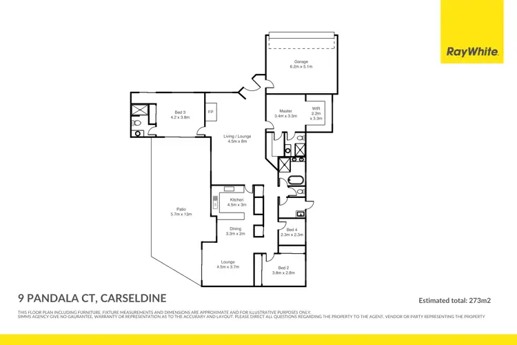 Floorplan of Homely house listing, 9 Pandala Court, Carseldine QLD 4034