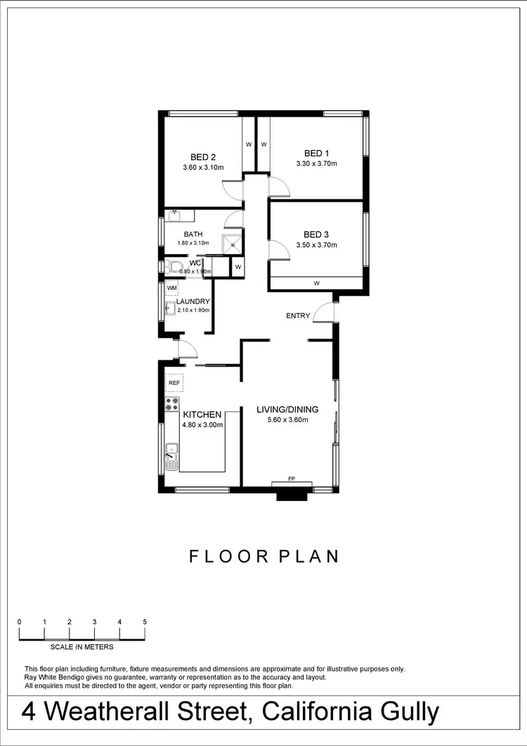 Floorplan of Homely house listing, 4 Weatherall Street, California Gully VIC 3556