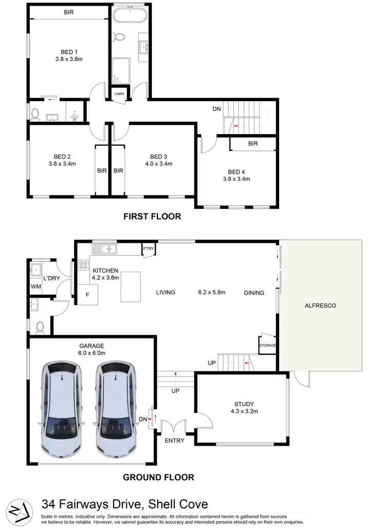 Floorplan of Homely house listing, 34 Fairways Drive, Shell Cove NSW 2529