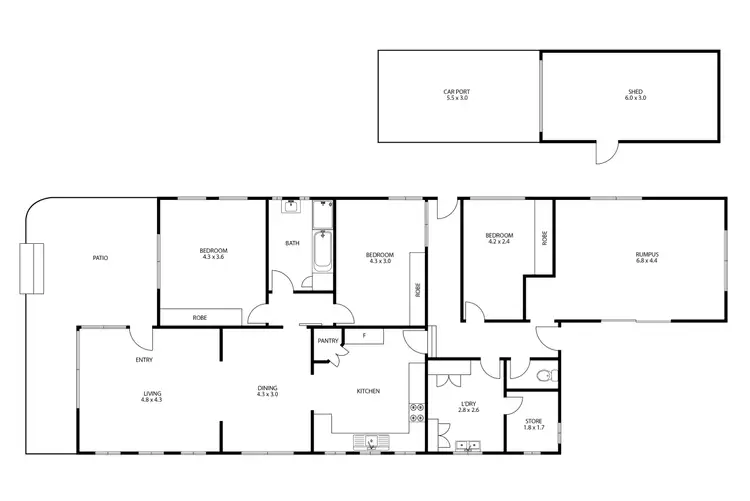 Floorplan of Homely house listing, 30 Monash Street, Newtown QLD 4350