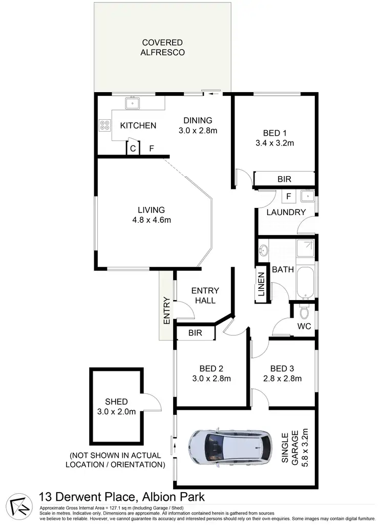 Floorplan of Homely house listing, 13 Derwent Place, Albion Park NSW 2527