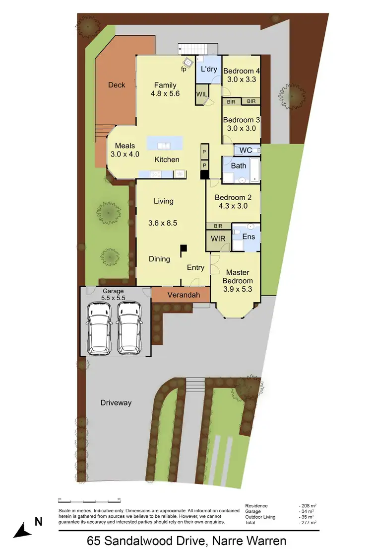 Floorplan of Homely house listing, 65 Sandalwood Drive, Narre Warren VIC 3805