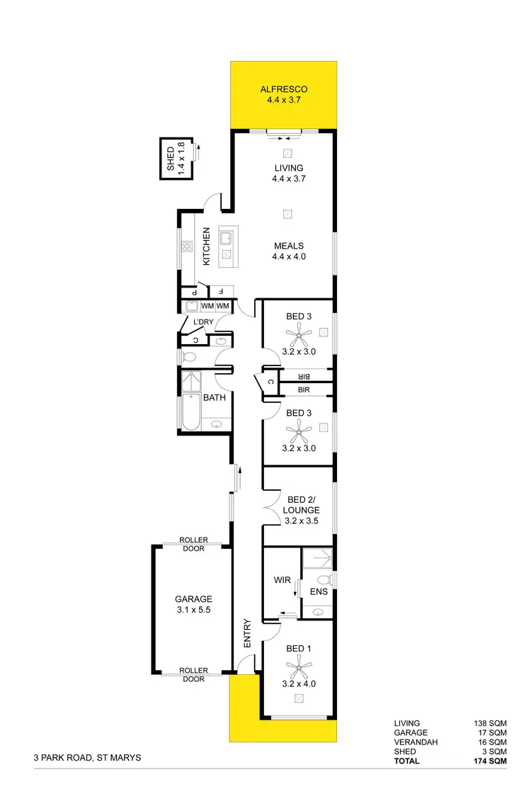 Floorplan of Homely house listing, 3 Park Road, St Marys SA 5042