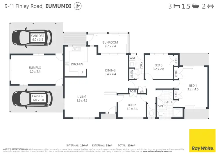 Floorplan of Homely house listing, 9-11 Finley Road, Eumundi QLD 4562