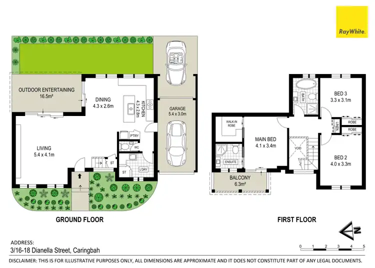 Floorplan of Homely townhouse listing, 3/16-18 Dianella Street, Caringbah NSW 2229