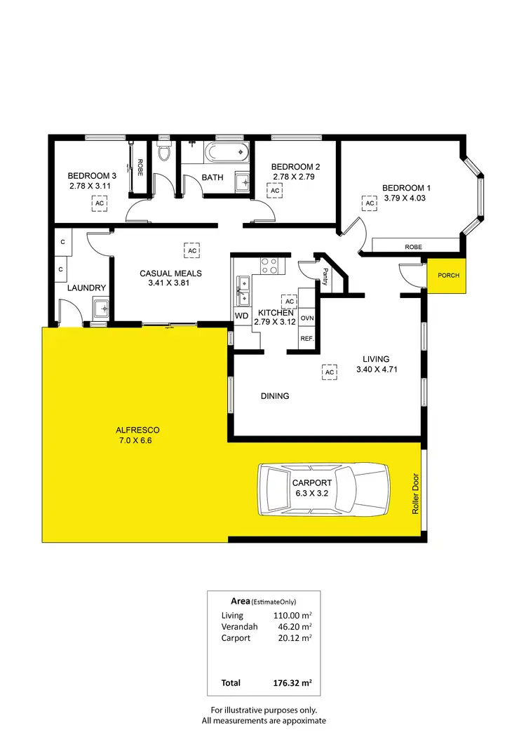 Floorplan of Homely house listing, 1/36 Alison Street, Glenelg North SA 5045