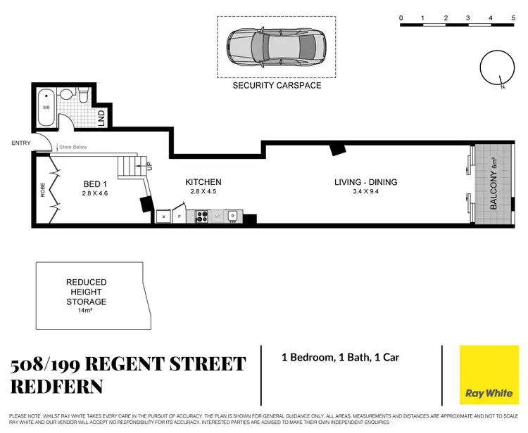 Floorplan of Homely apartment listing, 508/199 Regent Street, Redfern NSW 2016