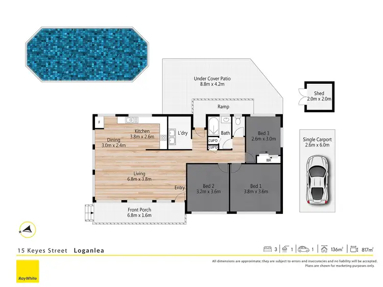 Floorplan of Homely house listing, 15 Keyes Street, Loganlea QLD 4131