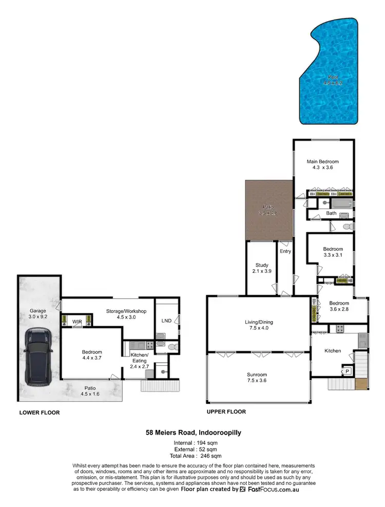 Floorplan of Homely house listing, 58 Meiers Road, Indooroopilly QLD 4068