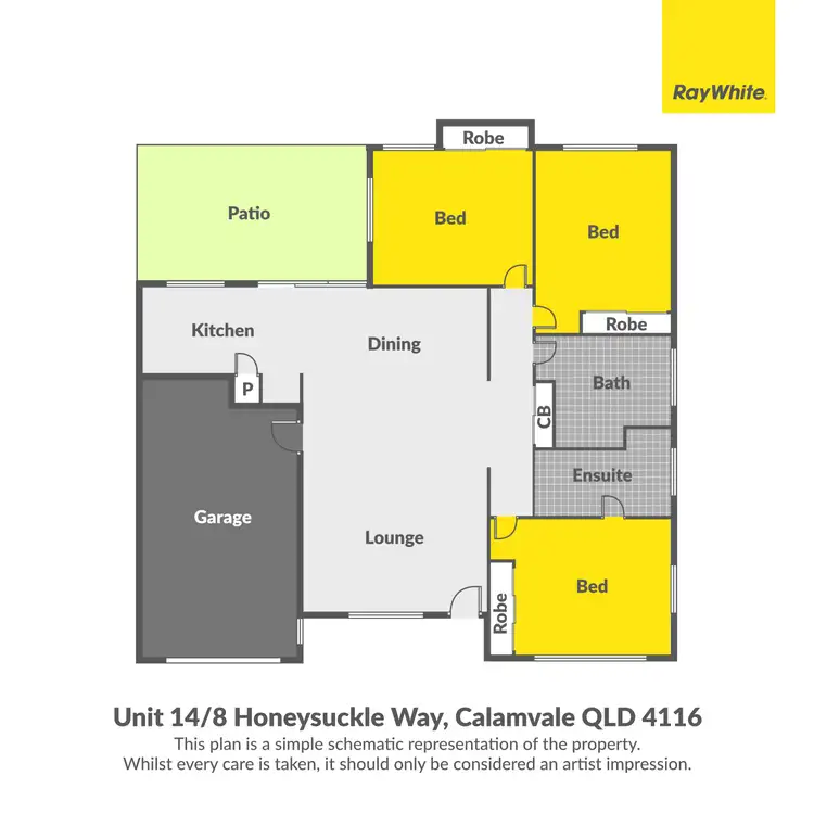 Floorplan of Homely unit listing, 14/8 Honeysuckle Way, Calamvale QLD 4116