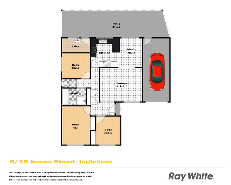Floorplan of Homely villa listing, 6/18 James Street, Ingleburn NSW 2565