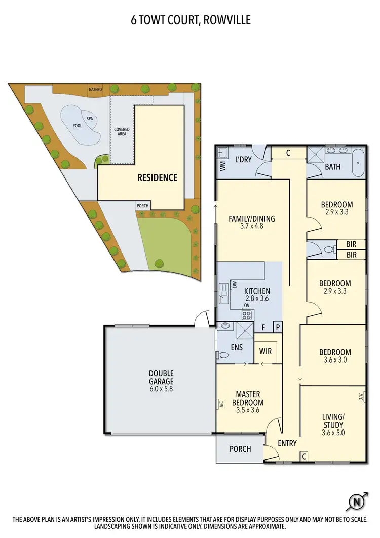 Floorplan of Homely house listing, 6 Towt Court, Rowville VIC 3178