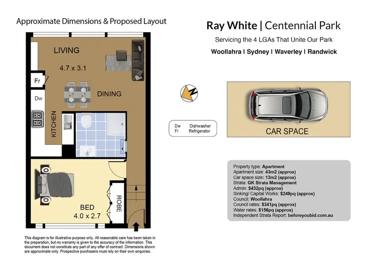 Floorplan of Homely apartment listing, 205/176 Glenmore Road, Paddington NSW 2021