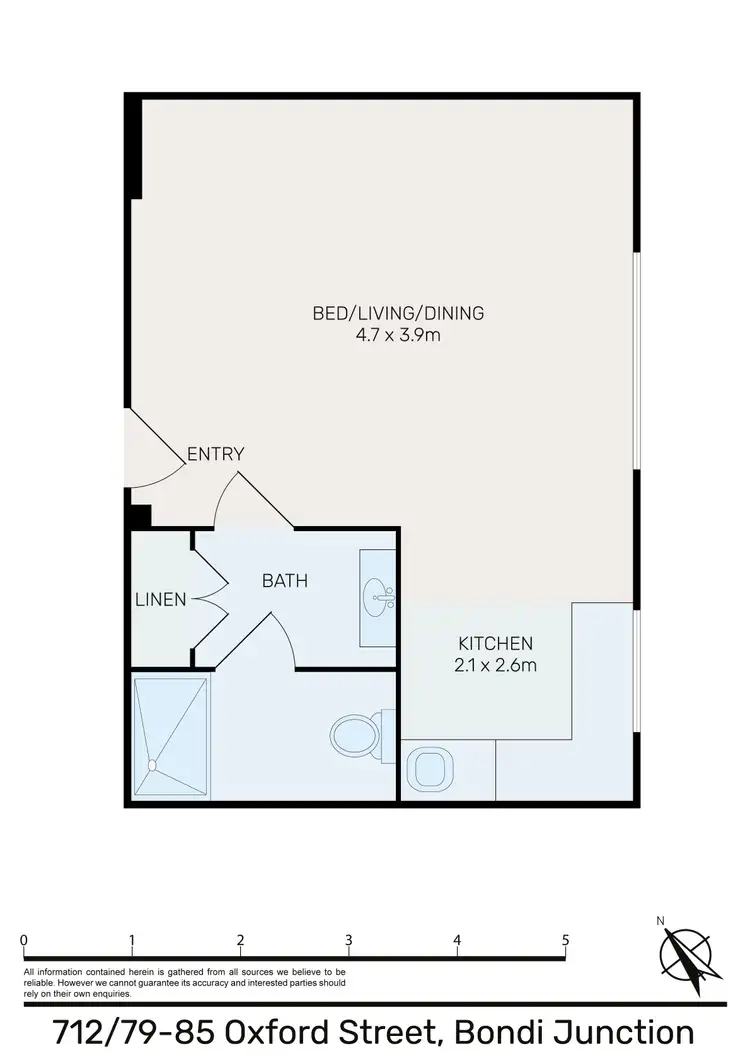 Floorplan of Homely apartment listing, 712/79 Oxford Street, Bondi Junction NSW 2022