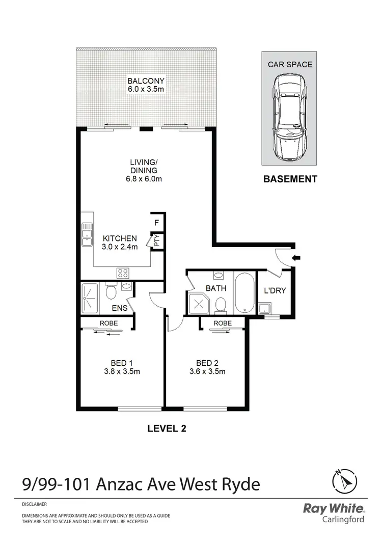 Floorplan of Homely apartment listing, 9/99-101 Anzac Avenue, West Ryde NSW 2114