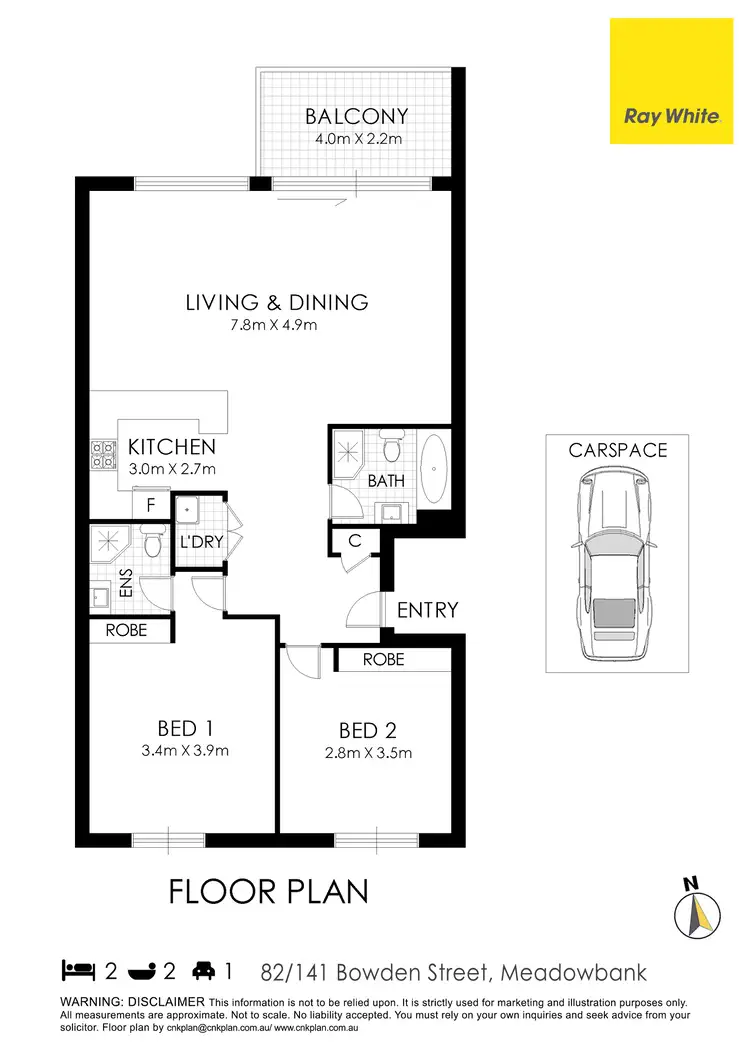 Floorplan of Homely apartment listing, 82/141 Bowden St,, Meadowbank NSW 2114