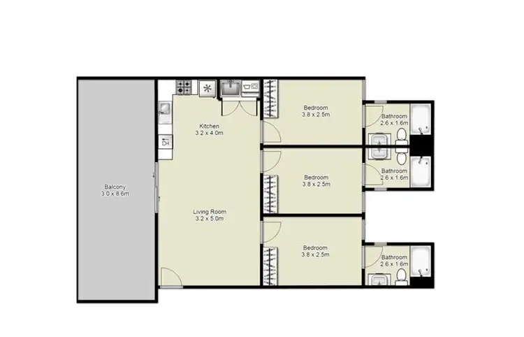 Floorplan of Homely apartment listing, 2/1848 Logan Road, Upper Mount Gravatt QLD 4122