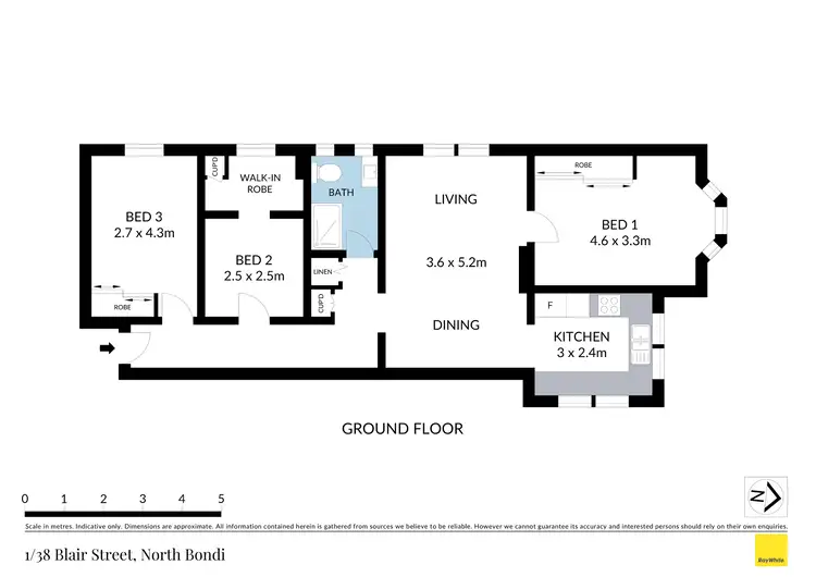 Floorplan of Homely apartment listing, 1/38 Blair Street, North Bondi NSW 2026