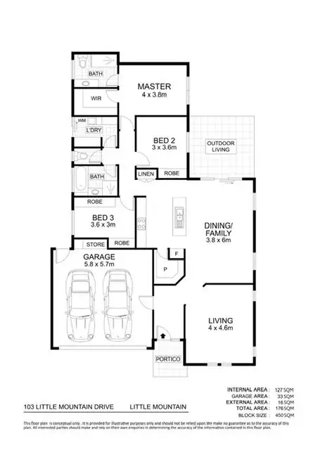 Floorplan of Homely house listing, 103 Little Mountain Drive, Little Mountain QLD 4551