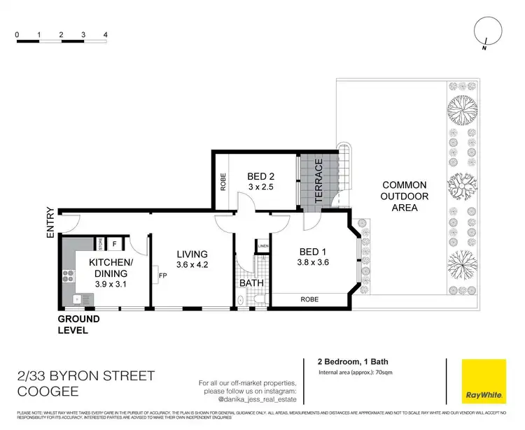 Floorplan of Homely apartment listing, 2/33 Byron Street, Coogee NSW 2034