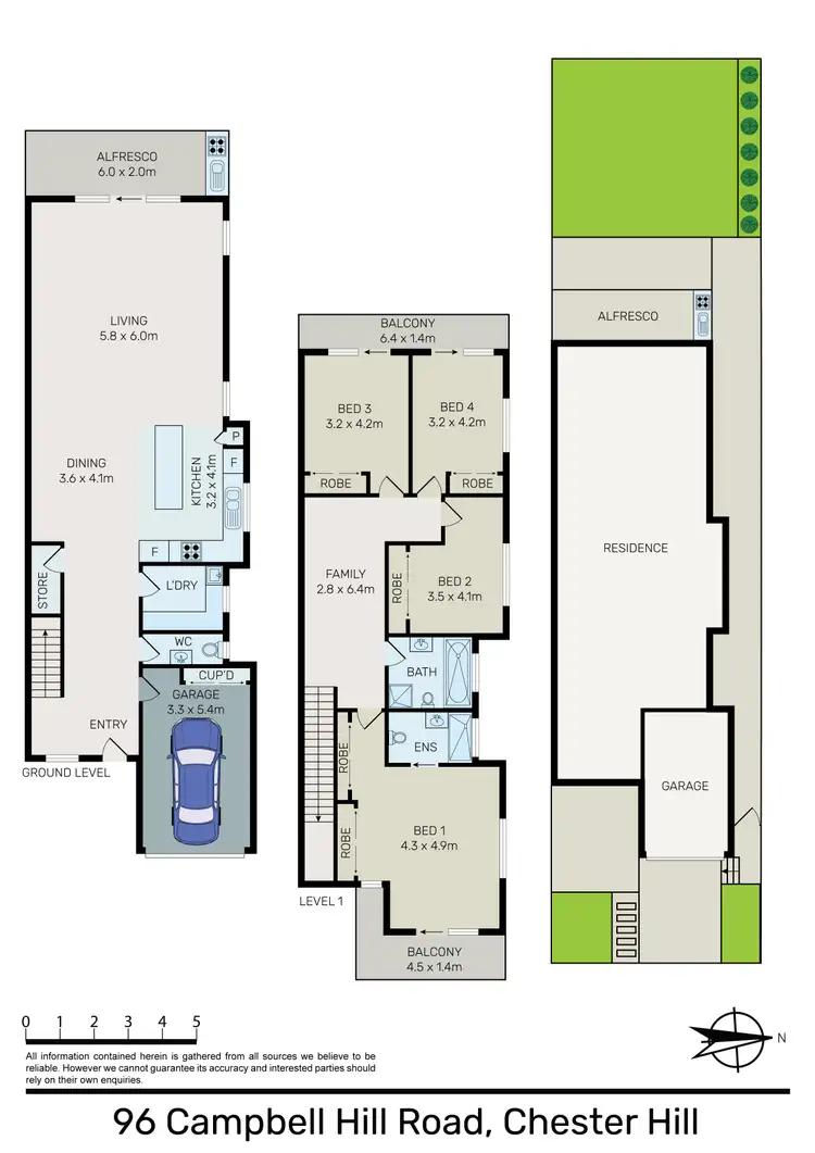 Floorplan of Homely semi-detached listing, 96 Campbell Hill Road, Chester Hill NSW 2162