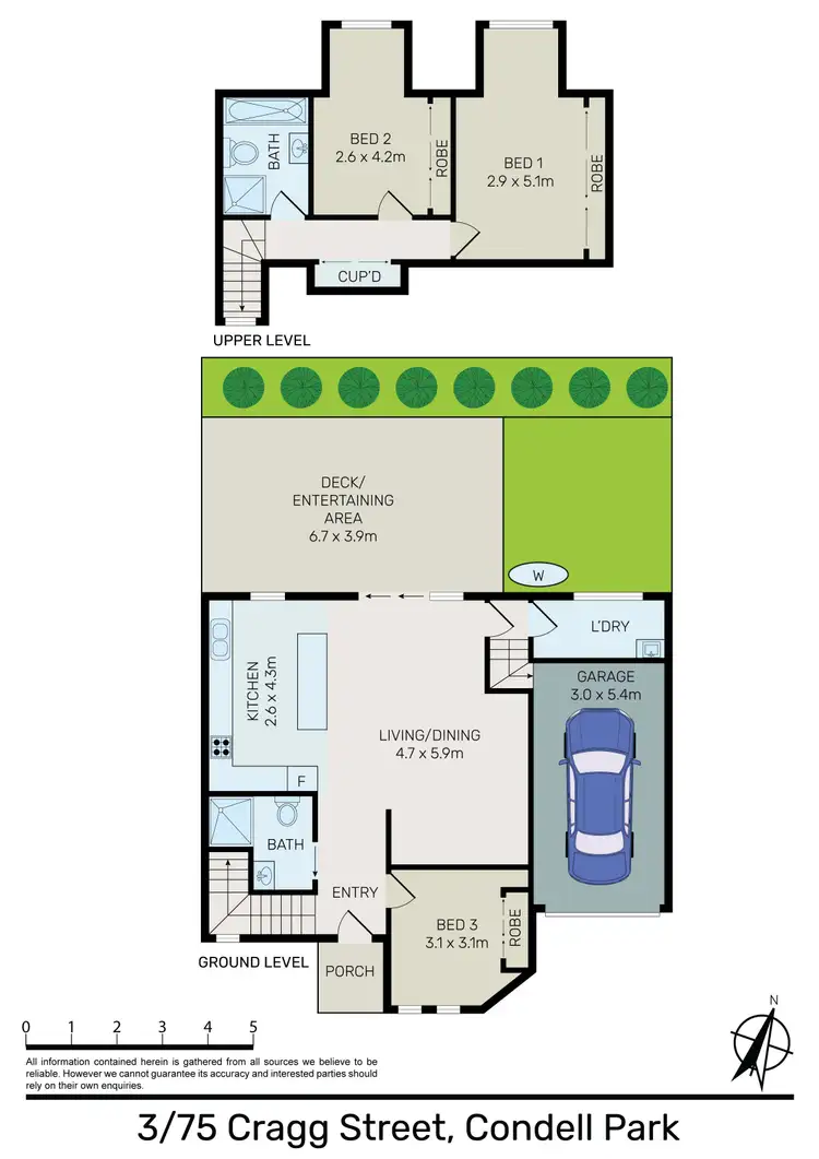 Floorplan of Homely townhouse listing, 3/75 Cragg Street, Condell Park NSW 2200