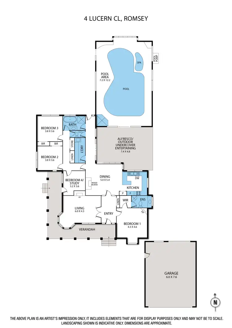 Floorplan of Homely house listing, 4 Lucern Close, Romsey VIC 3434