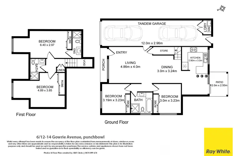 Floorplan of Homely townhouse listing, 6/14 Gowrie Avenue, Punchbowl NSW 2196