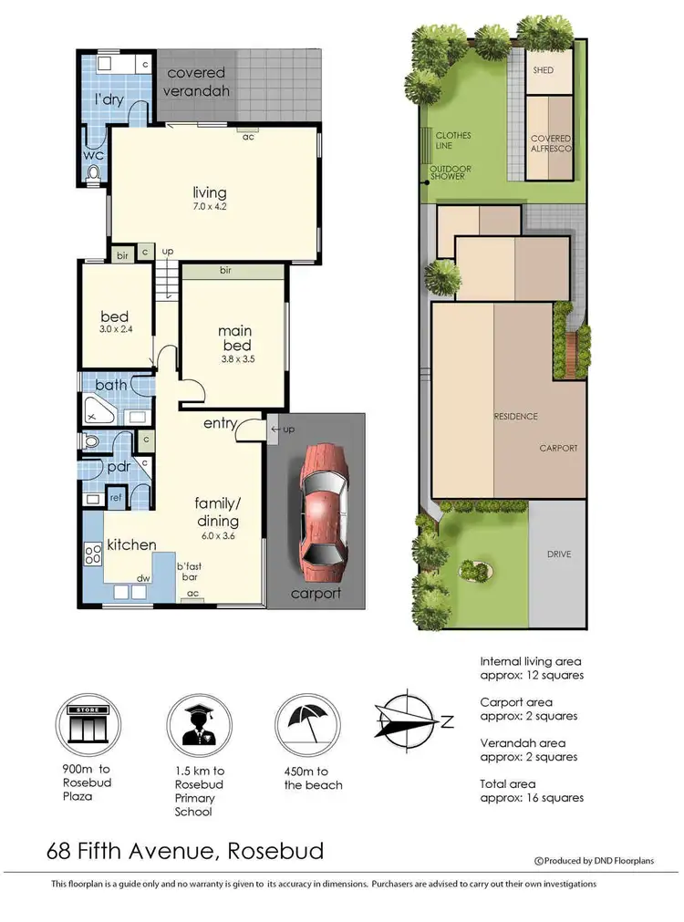 Floorplan of Homely house listing, 68 Fifth Avenue, Rosebud VIC 3939
