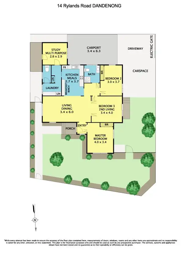 Floorplan of Homely house listing, 14 Rylands Road, Dandenong VIC 3175