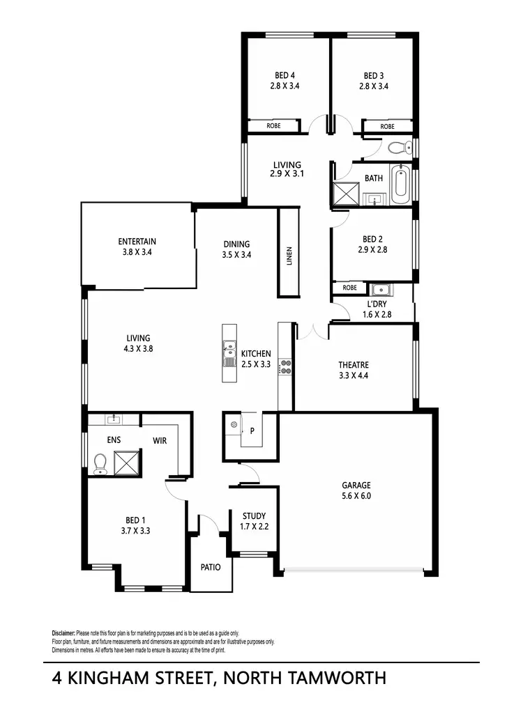 Floorplan of Homely house listing, 4 Kingham Street, Tamworth NSW 2340